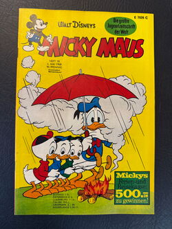 Micky Maus Jahrgang 1968 (Ehapa Verlag ab 1951) Nummer 18 mit Klappseiten