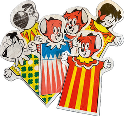 Fix und Foxi (Pabel Verlag ab 1953) 19. Jahrgang Heft: 47 bis 52. Hier nur die Handpuppen aus den Heften