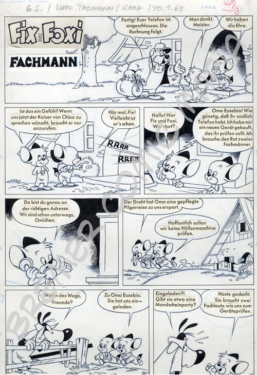 Fix und Foxi original Art. Komplette 6seitige Geschichte aus dem Heft 479