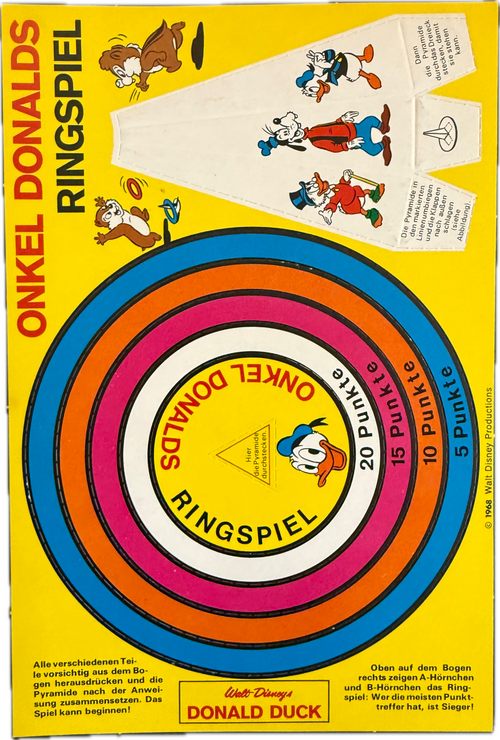 Micky Maus Beilage Ringspielbeilage von 1968 aus Heft 22