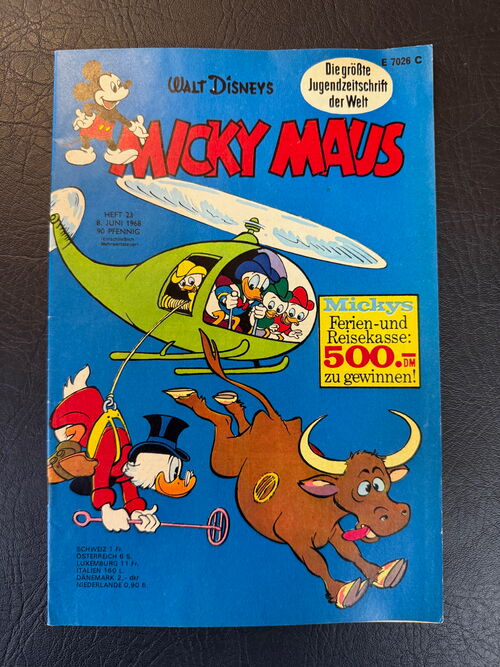 Micky Maus Jahrgang 1968 (Ehapa Verlag ab 1951) Nummer 23 mit Klappseiten