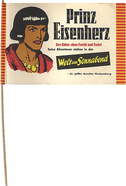 Prinz Eisenherz Werbefähnchen 50er Jahre