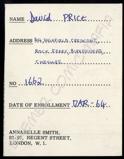 Rolling Stones  - Original-Fan-Club-Karte der 60er Jahre  (Motiv 263)