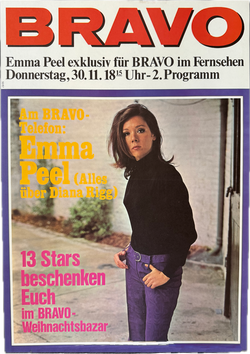 Bravo Ankündigungsplakat zu Heft 1967/50 mit der Emma Peel