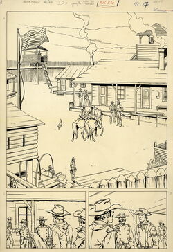 Lasso Heft 220 (Buffalo Bill) Originalzeichnung