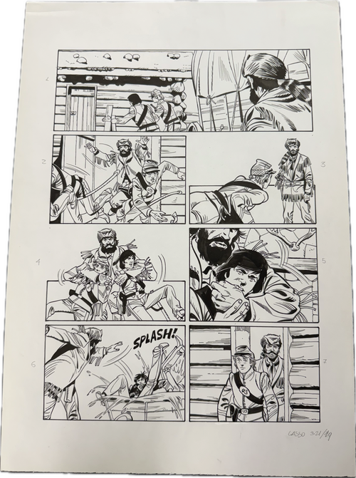 Lasso Originalzeichnung aus Heft 321 (Bastei Verlag) Seite 19 der Story