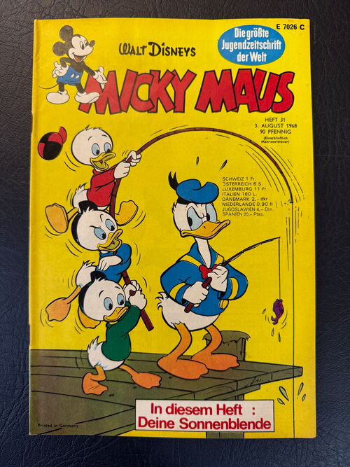 Micky Maus Jahrgang 1968 (Ehapa Verlag ab 1951) Nummer 31 mit Klappseiten