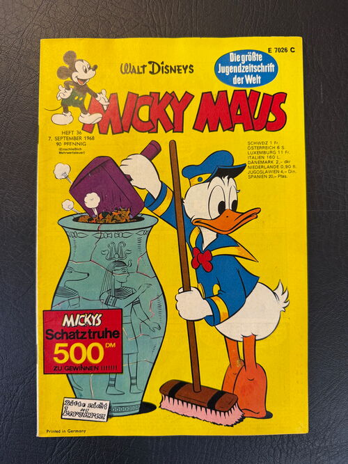 Micky Maus Jahrgang 1968 (Ehapa Verlag ab 1951) Nummer 36 mit Klappseiten