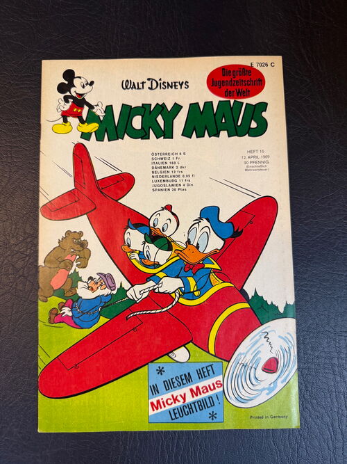Micky Maus Jahrgang 1969 (Ehapa Verlag ab 1951) Nummer 15