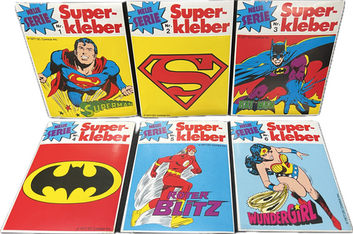 Superman Clubaufkleber 1-6 komplett