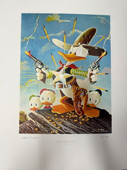 Carl Barks Lithography “Sheriff of Bullet Valley” 20/500