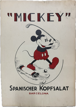 Mickey „Spanischer Kopfsalat“ - Barcelona (Werbeplakat mit herrlichen Golfmotiv)
