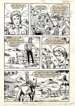 Bessy Taschenbuch 16 (1.Serie)  Der Schrecken der Geschworenen Originalzeichnung