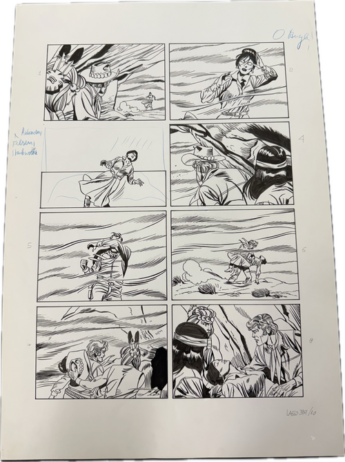 Lasso Originalzeichnung aus Heft 339 (Bastei Verlag) Seite 10 der Story