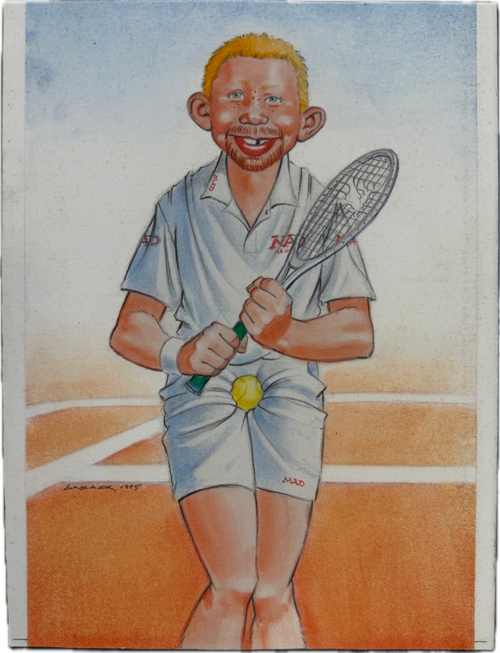 MAD - Originalzeichnung mit Boris Becker aus dem Jahr 1995