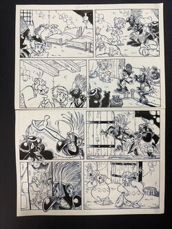 Knax Originalseite mit herrlicher Szene die irgendwie an Asterix erinnert