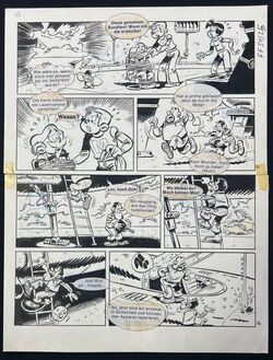 Mischa „Jagd nach dem Laser“ Originalseite 25 aus Fix und Foxi 22.Jahrgang Heft 51