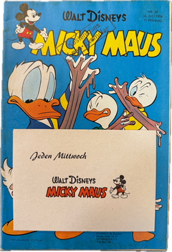 Micky Maus Beilage Jeden Mittwoch (nur in Österreich und in Teilauflage beiliegend) von 1958 aus Heft 29