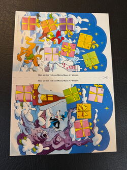 Micky Maus Beilage Adventskalender aus Heft 48 von 1974
