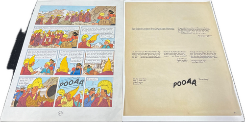 Original Handlettering - Tim der pfiffige Reporter (Casterman) Seite 61