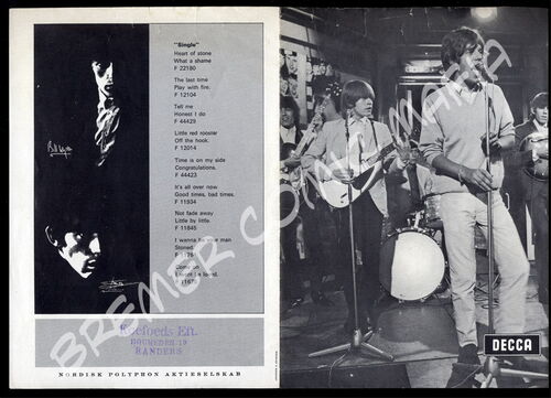 Rolling Stones  - Original-Werbeblattbroschüre der 60er Jahre (Motiv 287)